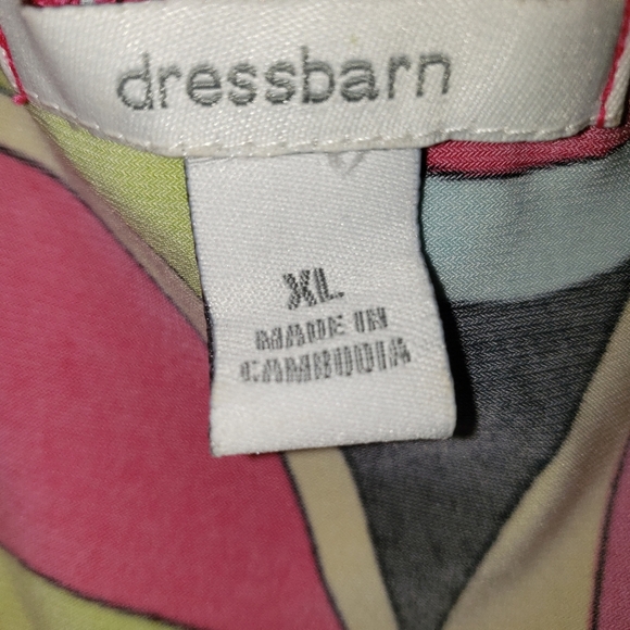 Misses sz XL Dressbarn Geometric Bright Colors Shirt Tank Top - Picture 2 of 3